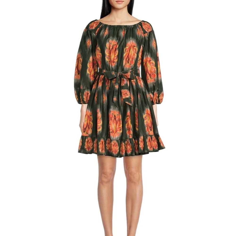 A Loves A Printed Poplin Mini Dress